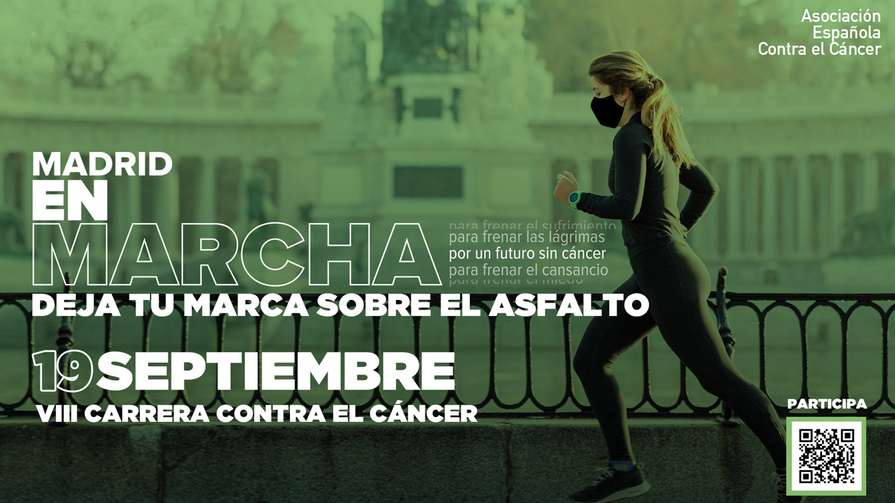 Cartel informativo de la Marcha de la Carrera contra el Cáncer
