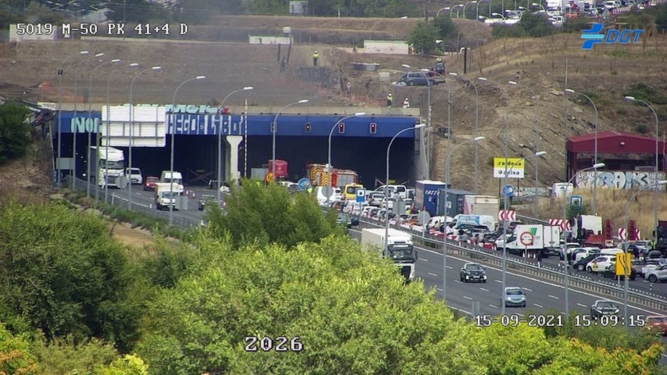 Retenciones en el kilómetro 30 de la M-50