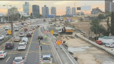 Los nuevos cortes de tráfico en el Nudo Norte dejan con un solo carril la salida por la Castellana