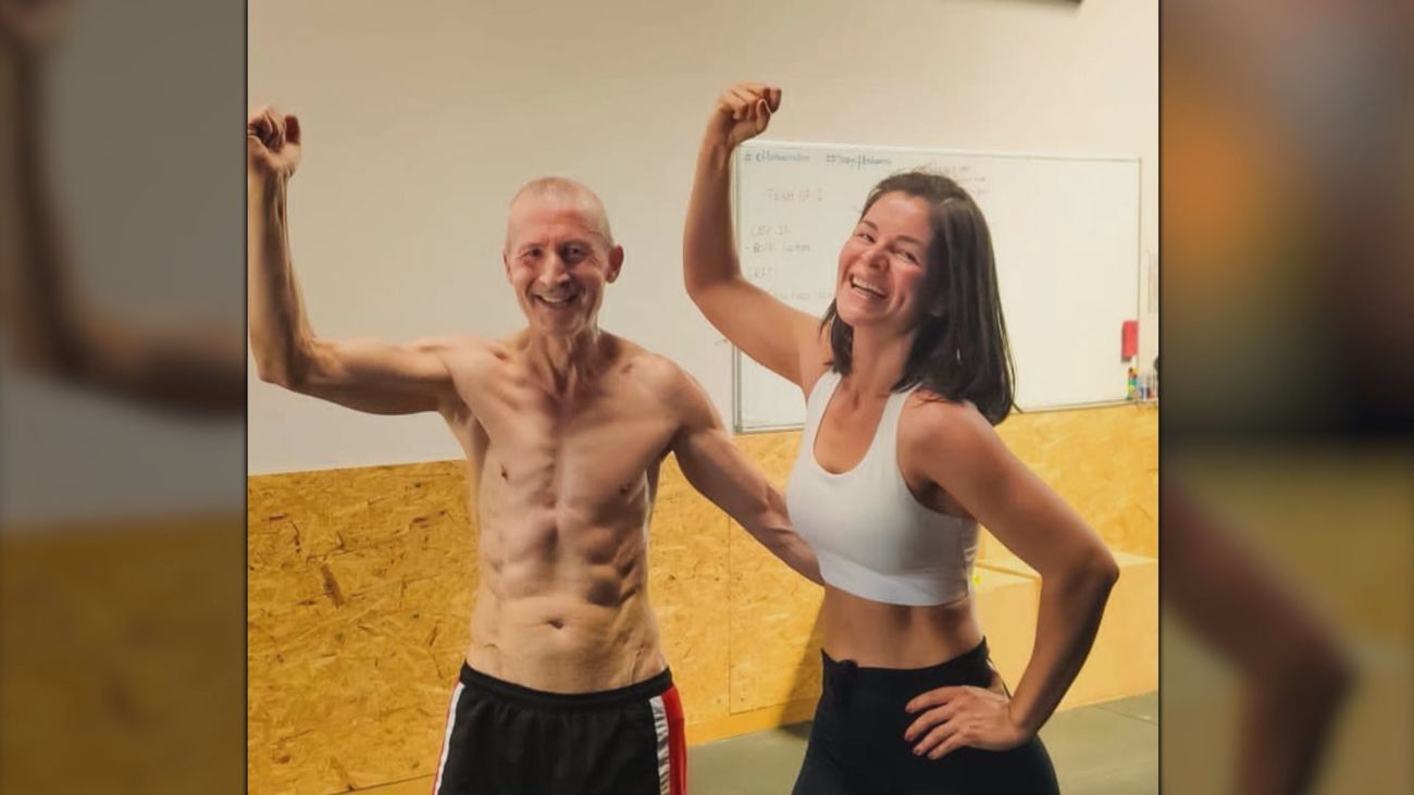 Silvino de 72 años, un auténtico crossfitero de Villalbilla