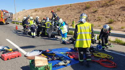 Herido muy grave tras colisionar su coche contra un camión en la M-50 en Paracuellos