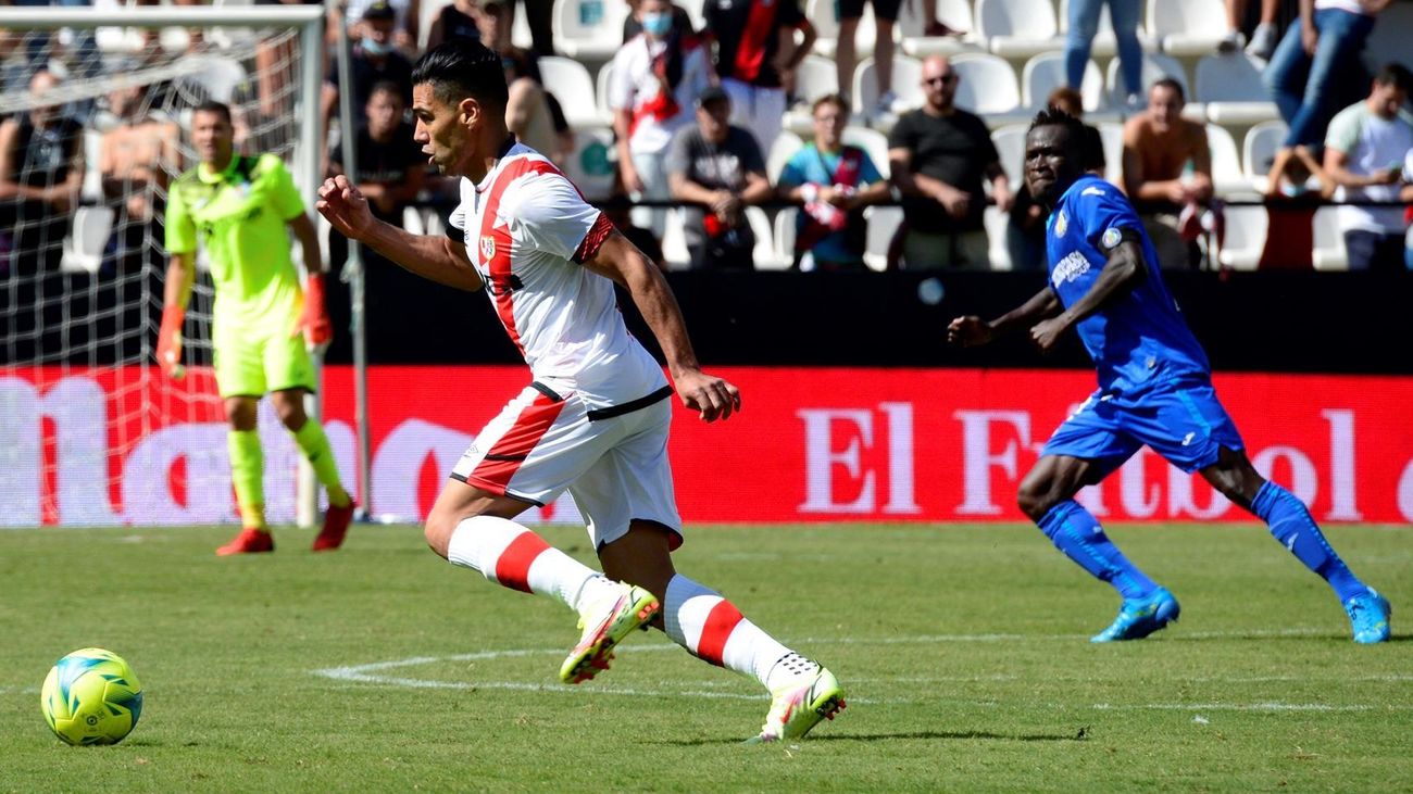 3-0. Falcao se apunta al festín del Rayo ante el Getafe