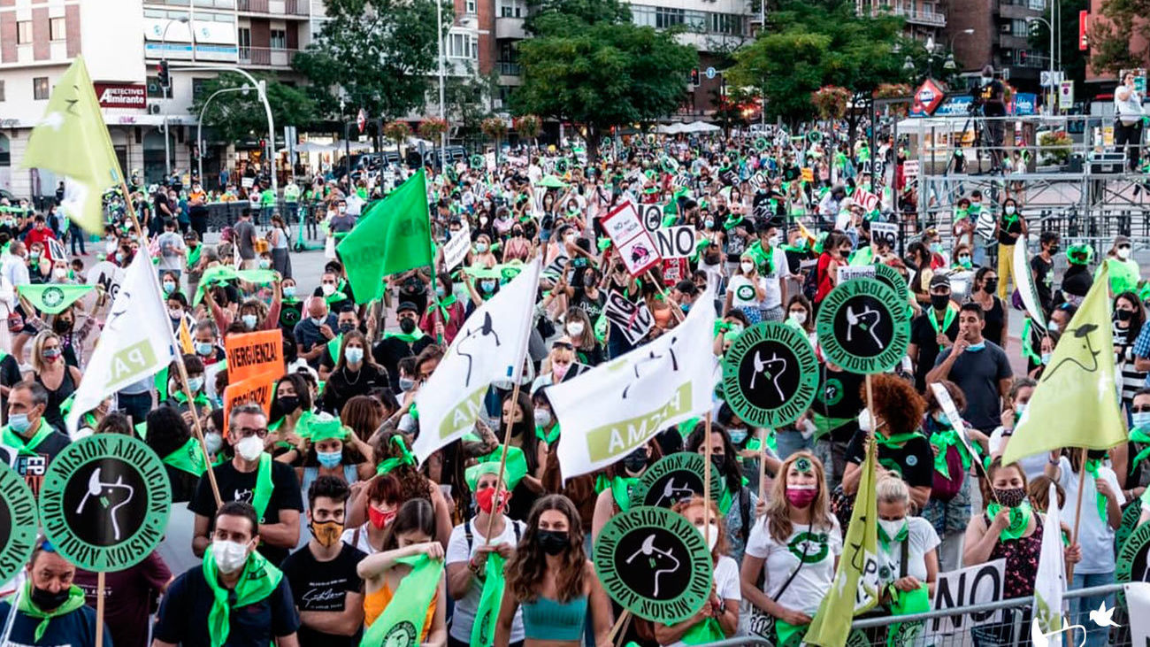Manifestación PACMA en Las Ventas