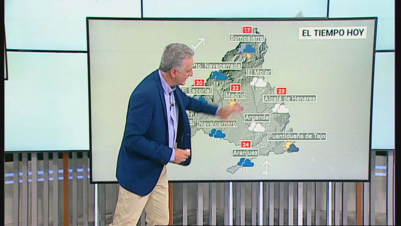 Las tormentas de lluvia y granizo irán de oeste a este de la Comunidad de Madrid