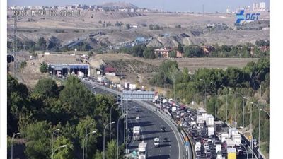 Accidente con siete vehículos implicados en el túnel de la M-50 en Getafe