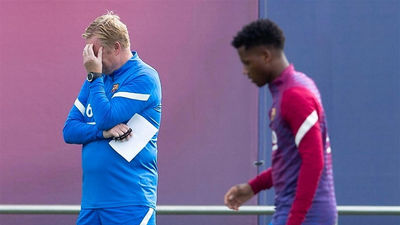 Koeman: "Tengo ojos y orejas, se filtran cosas pero no me han dicho nada"