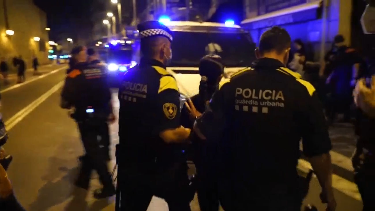 Cinco detenidos durante los botellones de esta noche en Barcelona