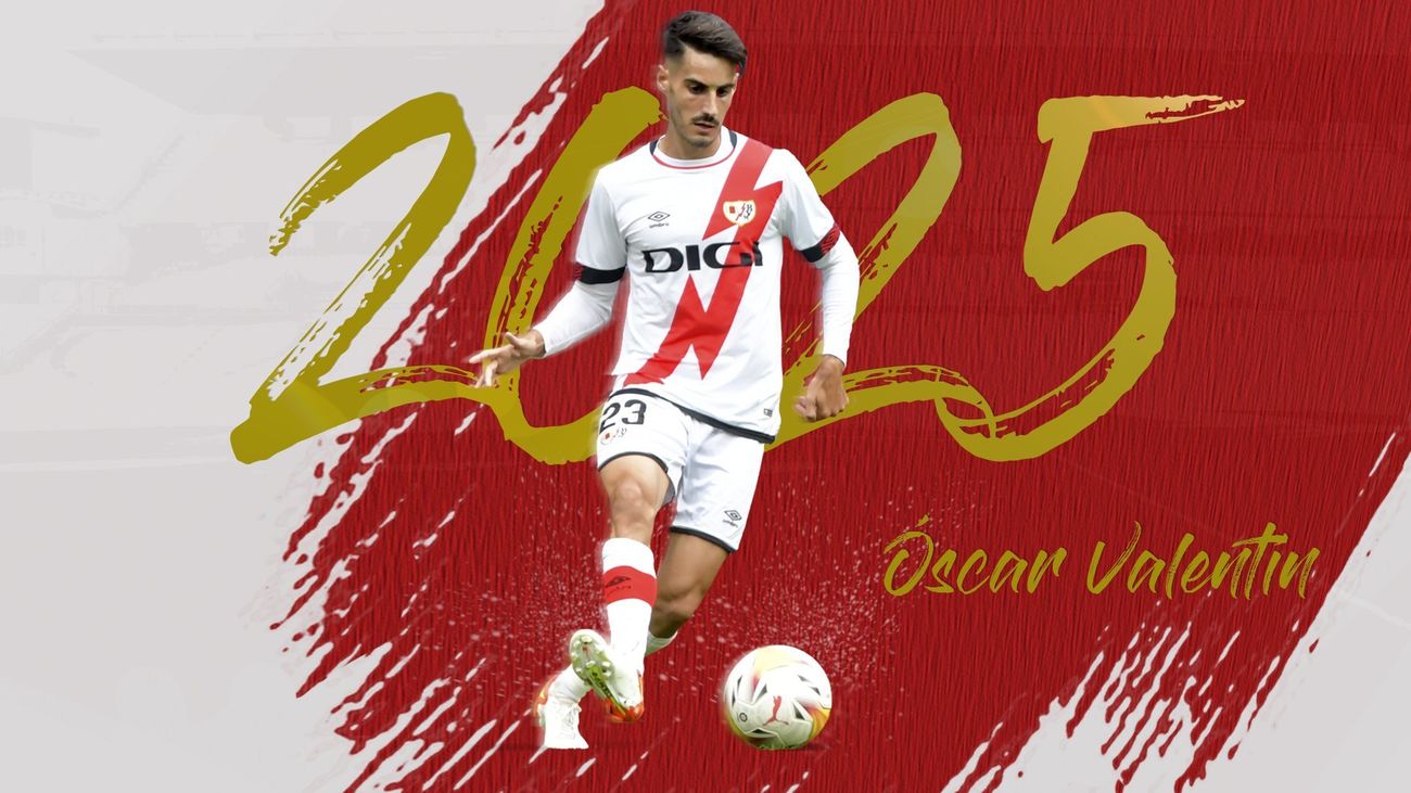 Oscar Valentín renueva con el Rayo Vallecano hasta 2025