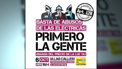 Concentraciones pacíficas contra la subida de la luz a las puertas de una empresa eléctrica