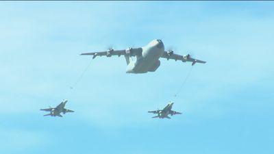 Nuevos y espectaculares ensayos aéreos sobre Madrid de cara al desfile militar del 12 de octubre