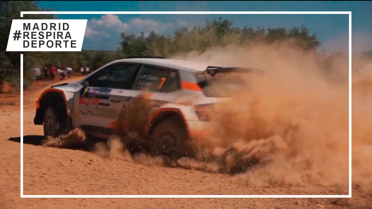 Espectáculo en la tierra en el Rally de Madrid