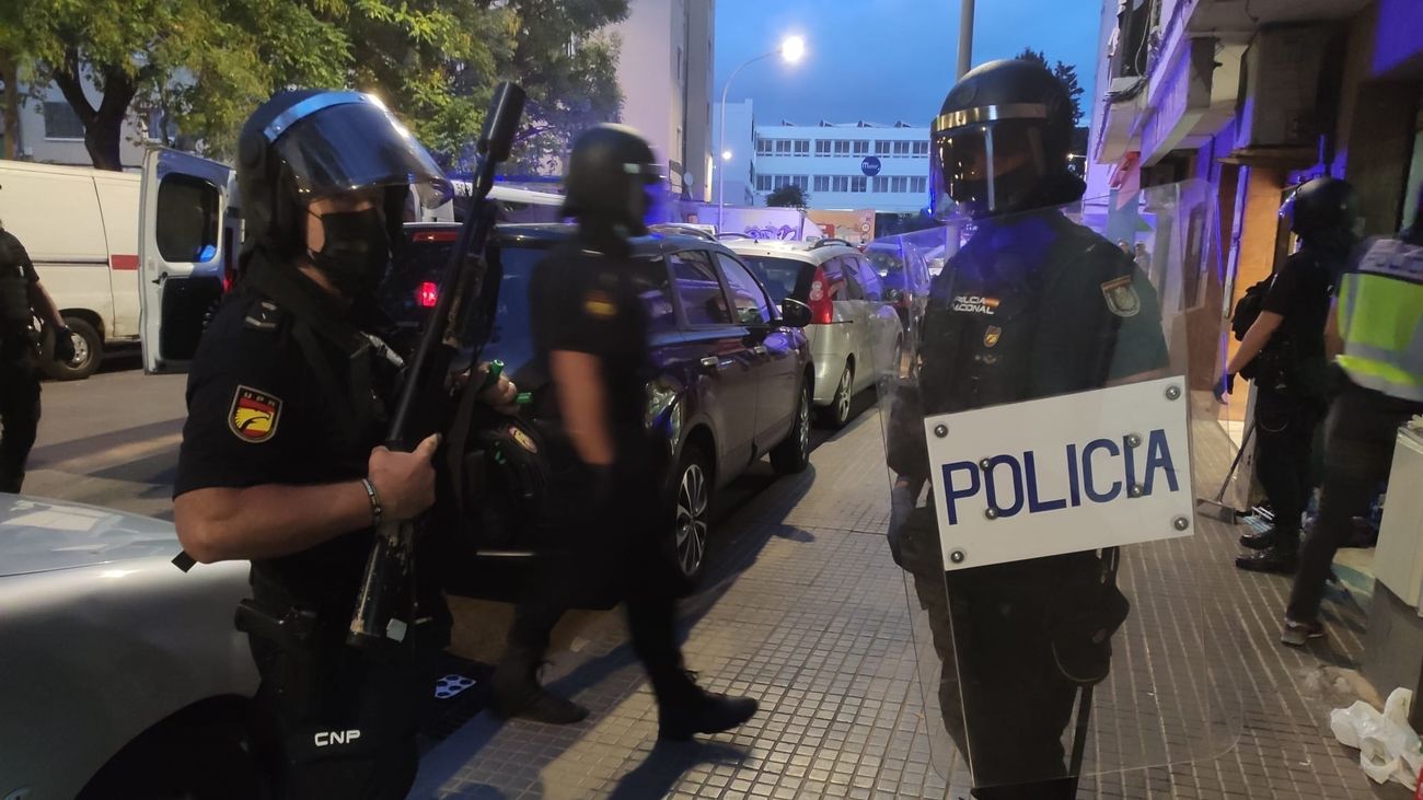 Operación de la Policía Nacional contra el tráfico de drogas