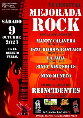 Cartel del festival Mejorada Rock / AYTO MEJORADA DEL CAMPO