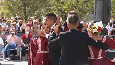 Pasacalles latinoamericanos para celebrar el día de la Hispanidad en las calles de Madrid