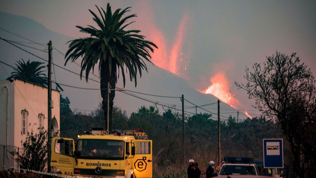 La cara norte del volcán de La Palma se ha derrumbado de manera parcial