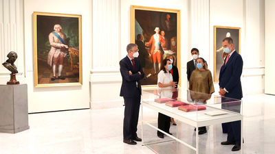 El rey inaugura el nuevo espacio expositivo del Banco de España con Goya