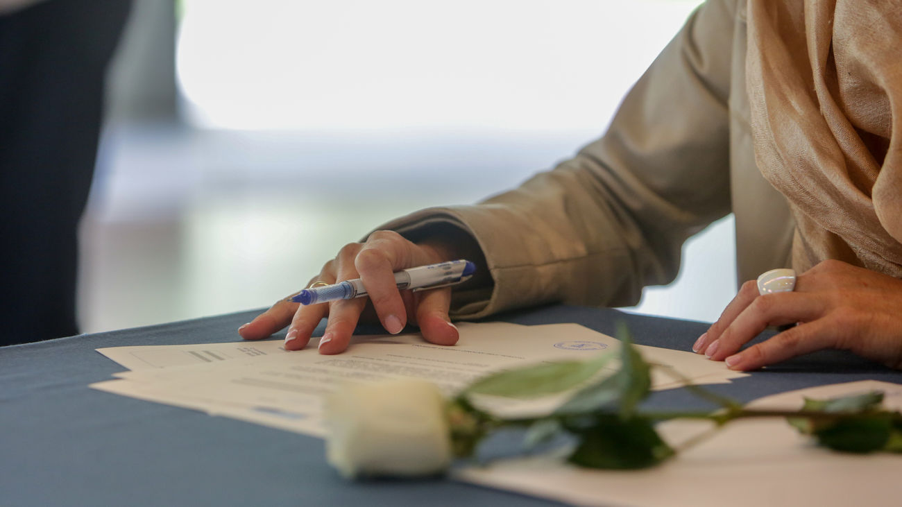 Celebración de una boda civil en Madrid