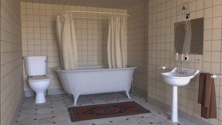 Cuartos de baño del Hotel Florida / Redacción