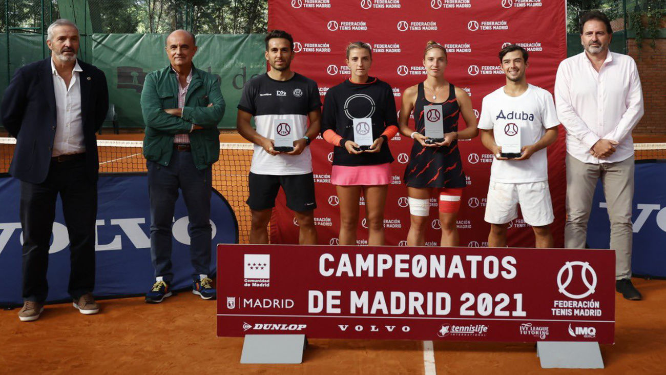 Pablo Carretero y Ainhoa Atucha, campeones absolutos de tenis de Madrid