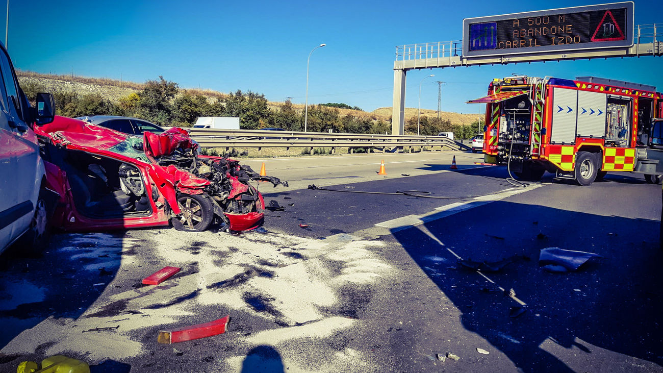 Accidente de tráfico en la M-50