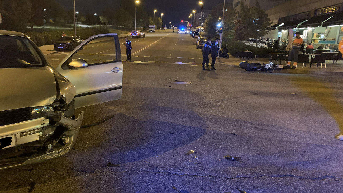 Accidente de moto en Fuencarral