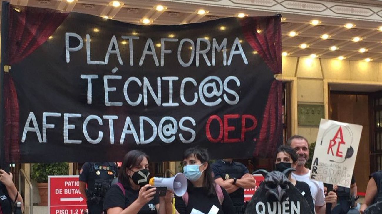 Los técnicos del Inaem paralizan los teatros en su cuarta jornada de huelga