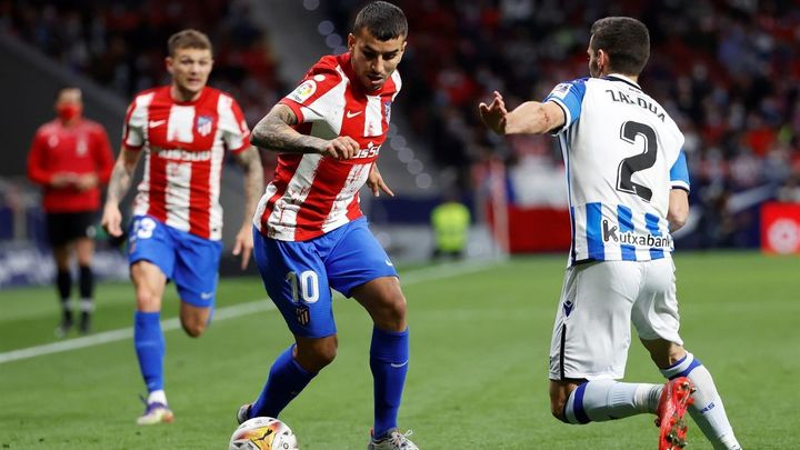 Ángel Correa ante la Real Sociedad / EFE