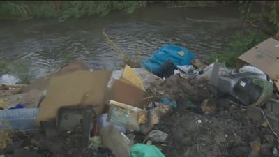 Vertidos ilegales convierten el río Guadarrama en un estercolero a su paso por el poblado de Las Sabinas