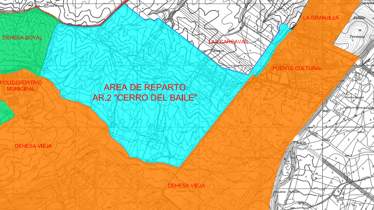 Mapa de localización del desarrollo del Cerro del Baile de San Sebastián de los Reyes