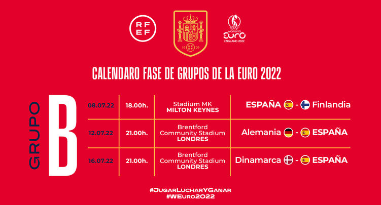 Calendario de la Eurocopa 2022 / @SeFutbolFem