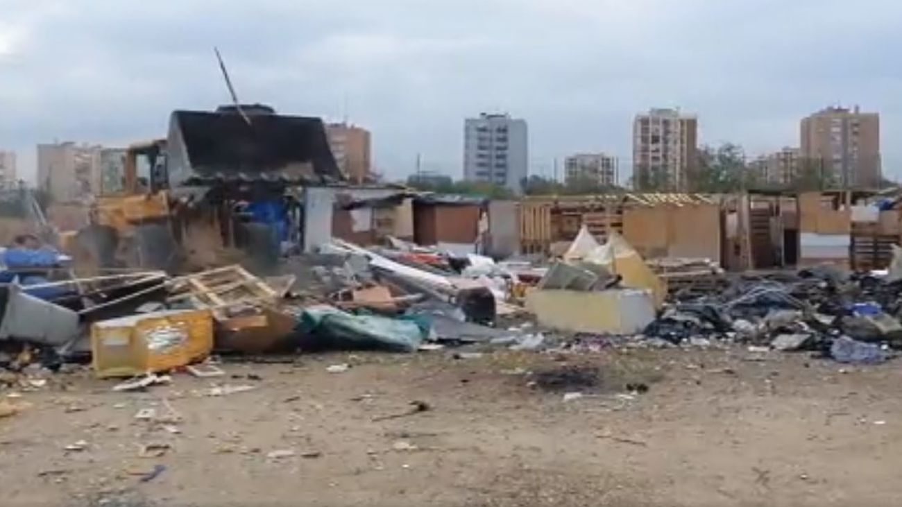 Desmantelado de chabolas en Villaverde