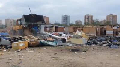 Desmantelado un narcoasentamiento ilegal de chabolas en Villaverde