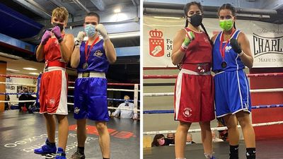 Los torrejoneros Unai Carralero y Vanesa Ruiz, oro y plata en el Campeonato de Madrid de Boxeo de menores