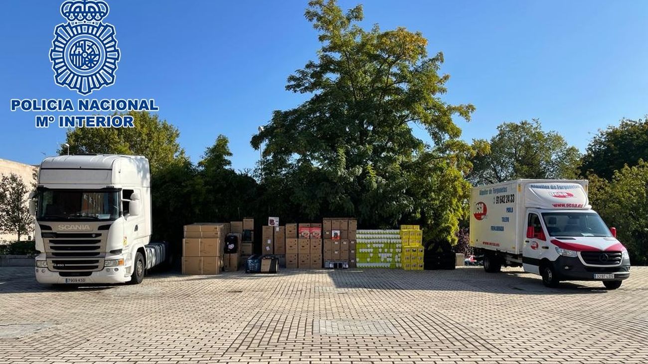 La Policía Nacional desarticula un grupo que robaba camiones y sus mercancías en Madrid