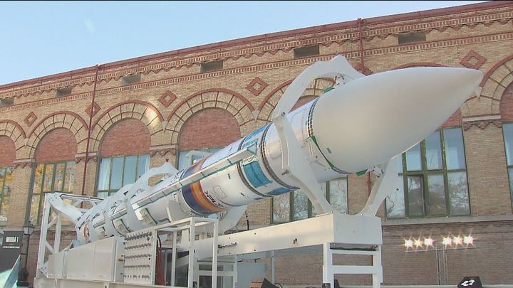 'Miura', el cohete 100% español, en el Museo de Ciencias Naturales de Madrid