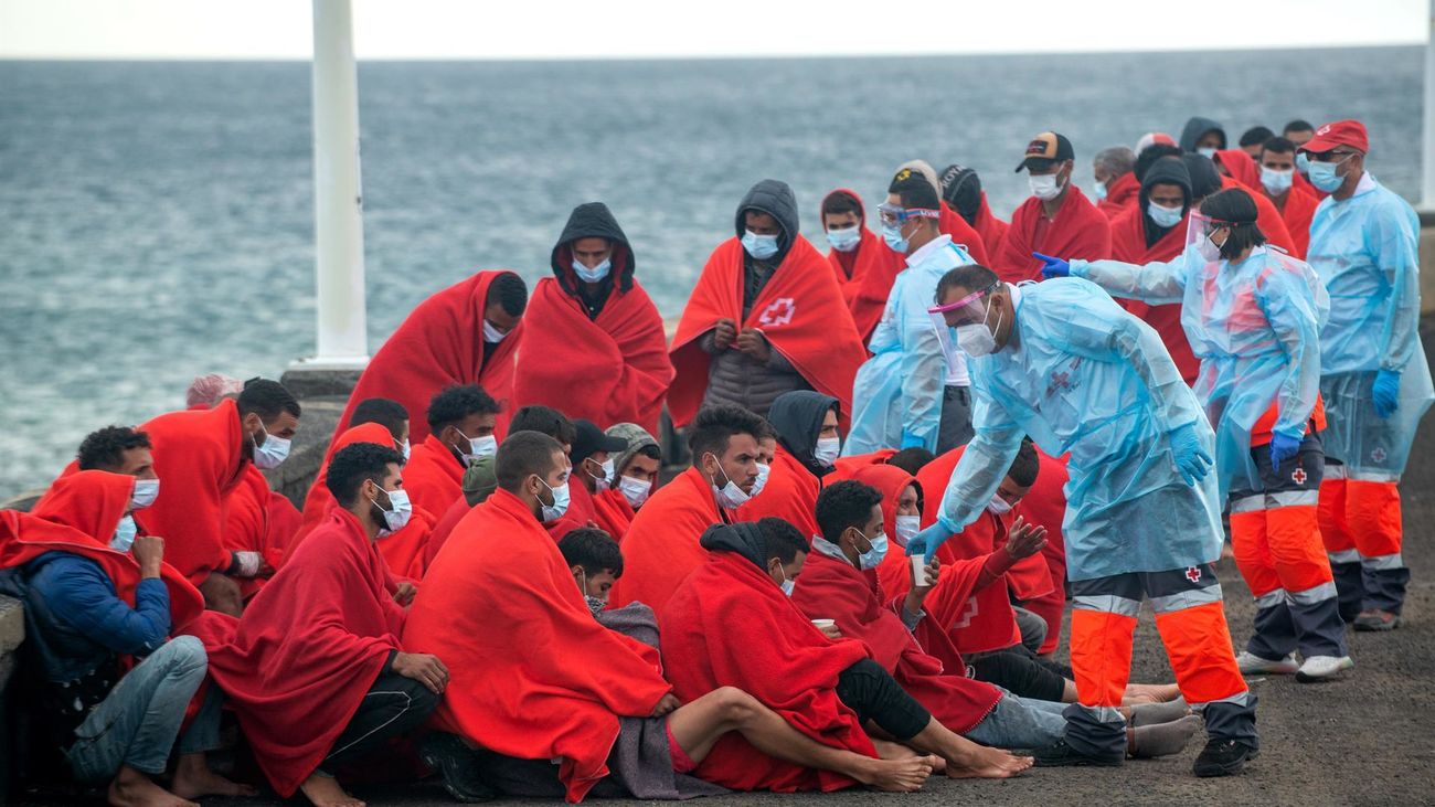 Rescate de inmigrantes en Canarias