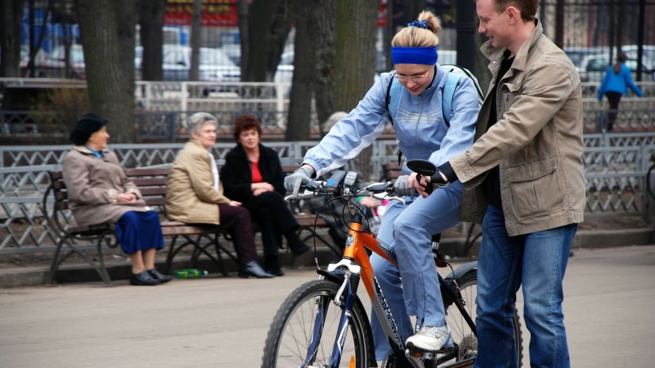 Aprendiendo a montar en bicicleta