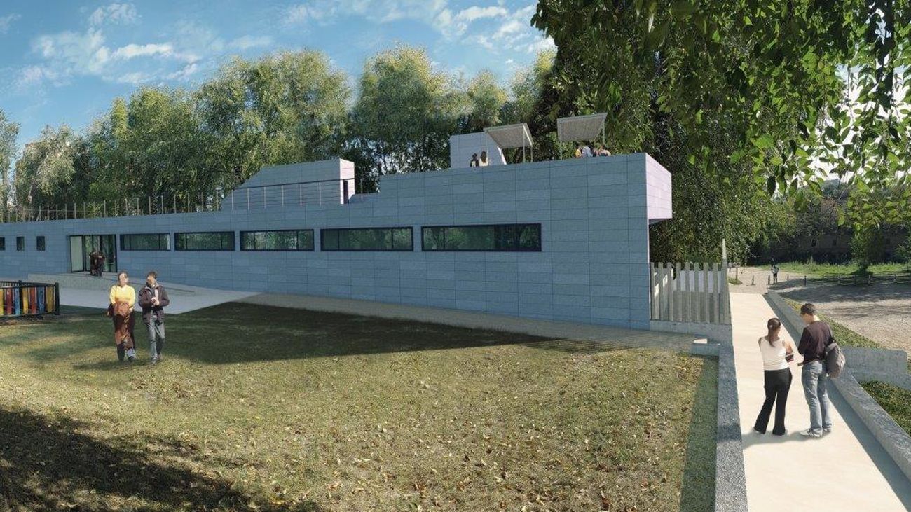 Recreación del futuro Centro de Interpretación del Río Henares en la localidad de Alcalá