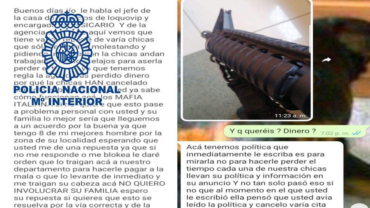 La Policía Nacional detiene a ocho personas por extorsionar a clientes que contactaban con prostitutas