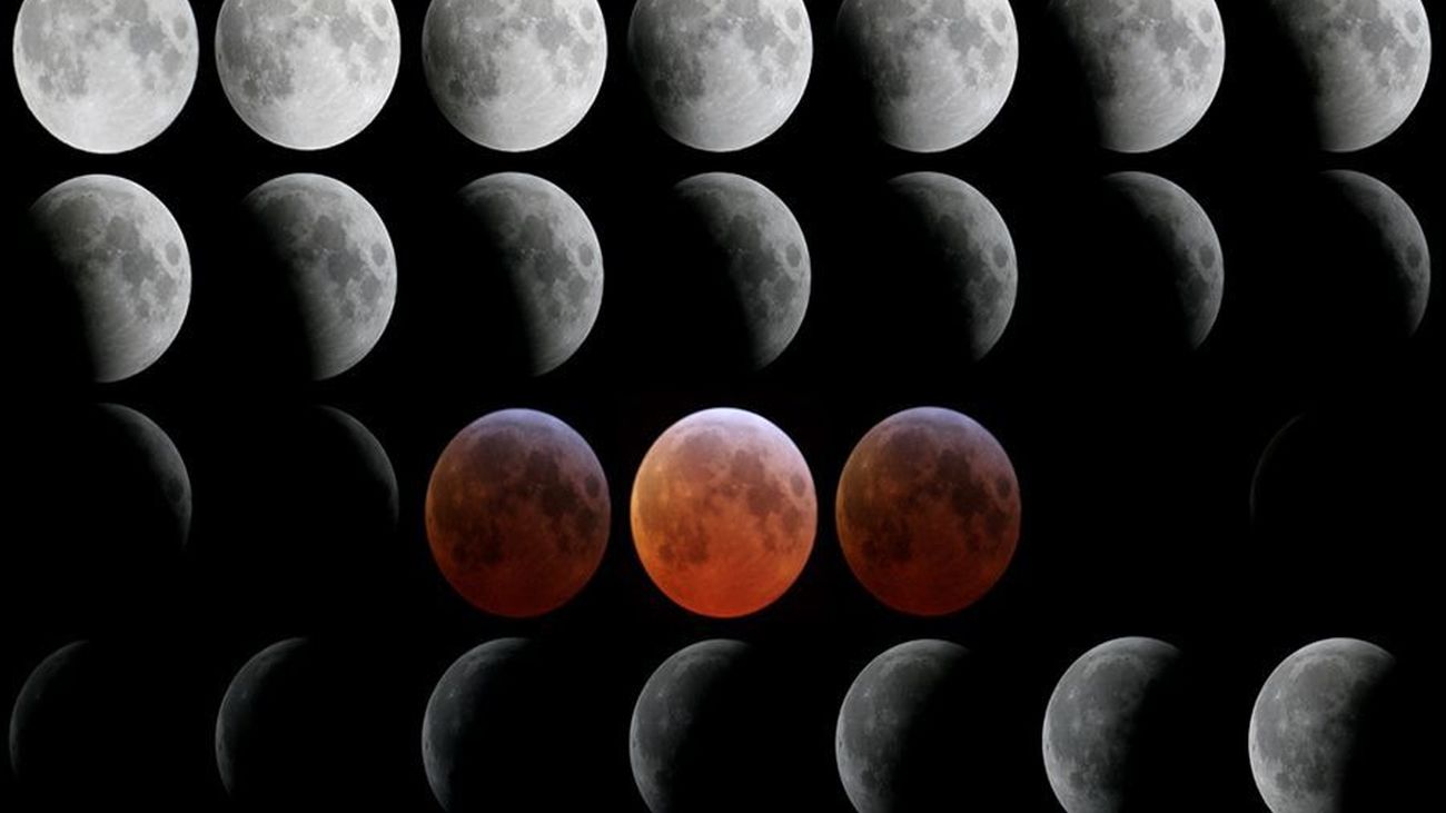 Secuencia de un eclipse lunar
