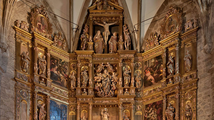 Retablo del altar mayor de la Basílica de Nuestra Señora de la Asunción, en Colmenar Viejo / COMUNIDAD MADRID