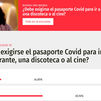 Sondeo de Telemadrid: el 65% de los encuestados se muestra en contra de exigir el pasaporte Covid