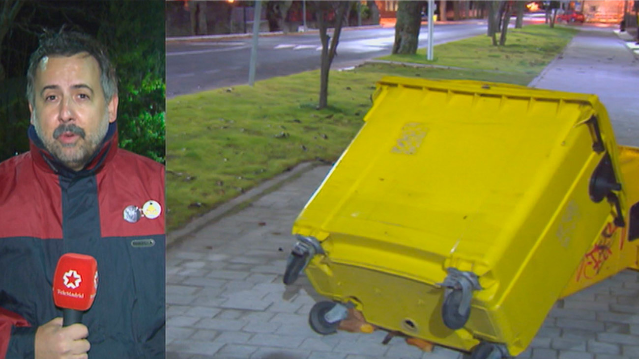 El fuerte viento, protagonista de la noche en Madrid