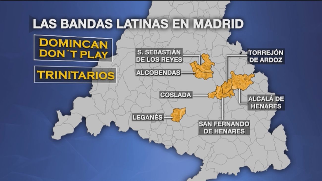 Este es el mapa de las bandas latinas en Madrid