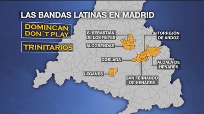 Este es el mapa de las bandas latinas en Madrid