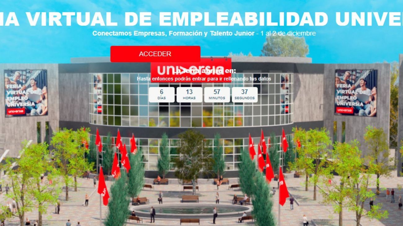 Cincuenta empresas y universidad participarán en la I Feria Virtual de la Empleabilidad de Universia