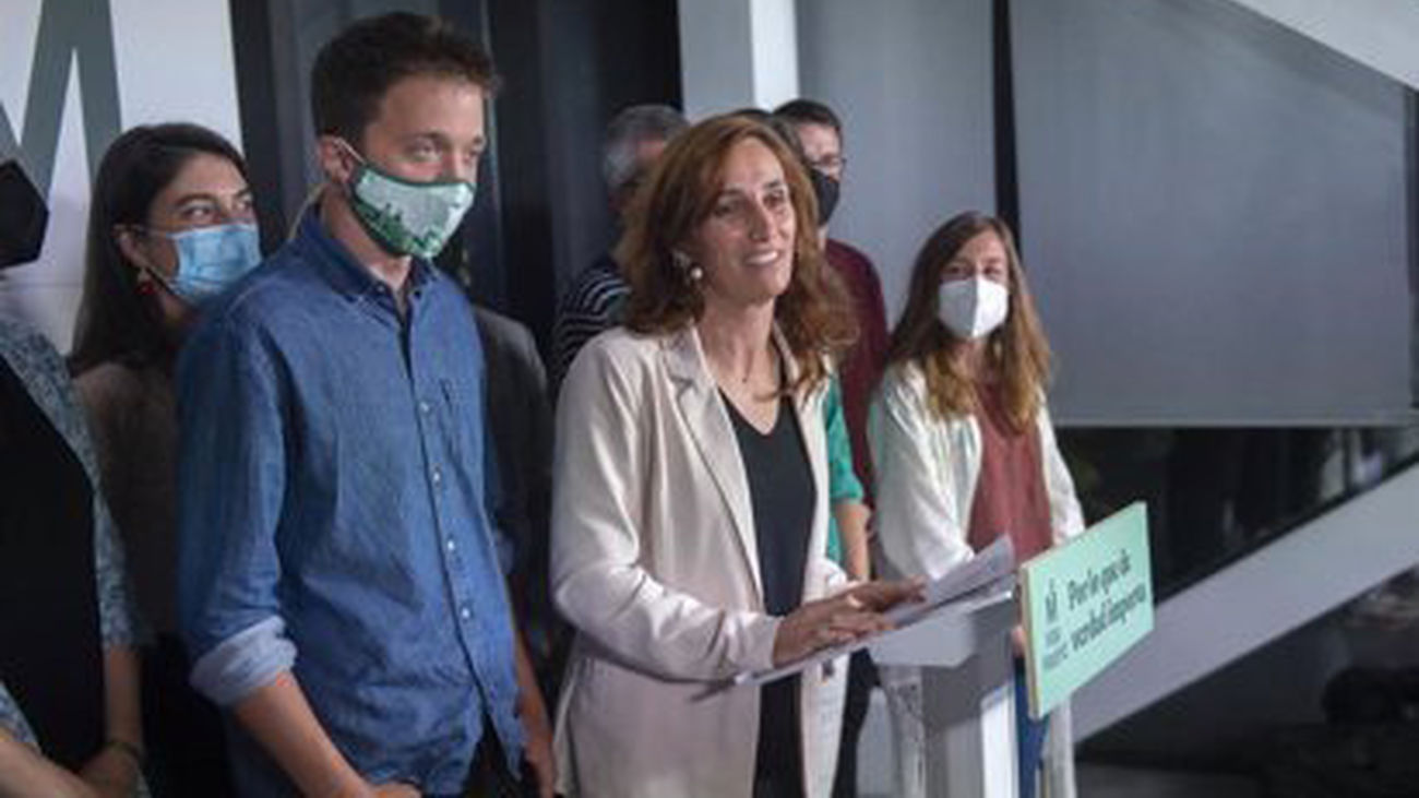 Iñigo Errejón y Mónica García en un mítin electoral