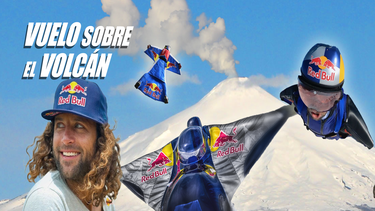 Sebastián Álvarez realiza el primer vuelo sobre un volcán activo