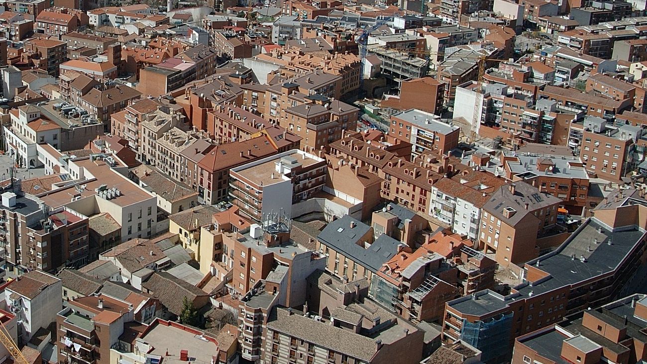 Vista aérea del centro urbano de San Sebastián de los Reyes