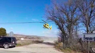 Un ciclista grave tras un accidente en la M-404 en Chinchón